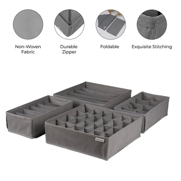 Pack of 4 Drawer Organizers- Dyed