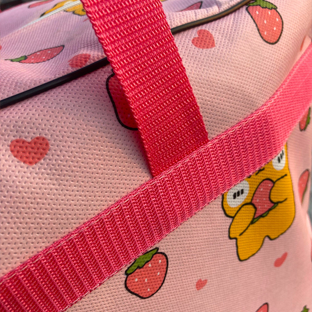 120 GSM Non-Woven Multipurpose Strawberry & Bear Print Storage Bags For Travel & Wardrobe