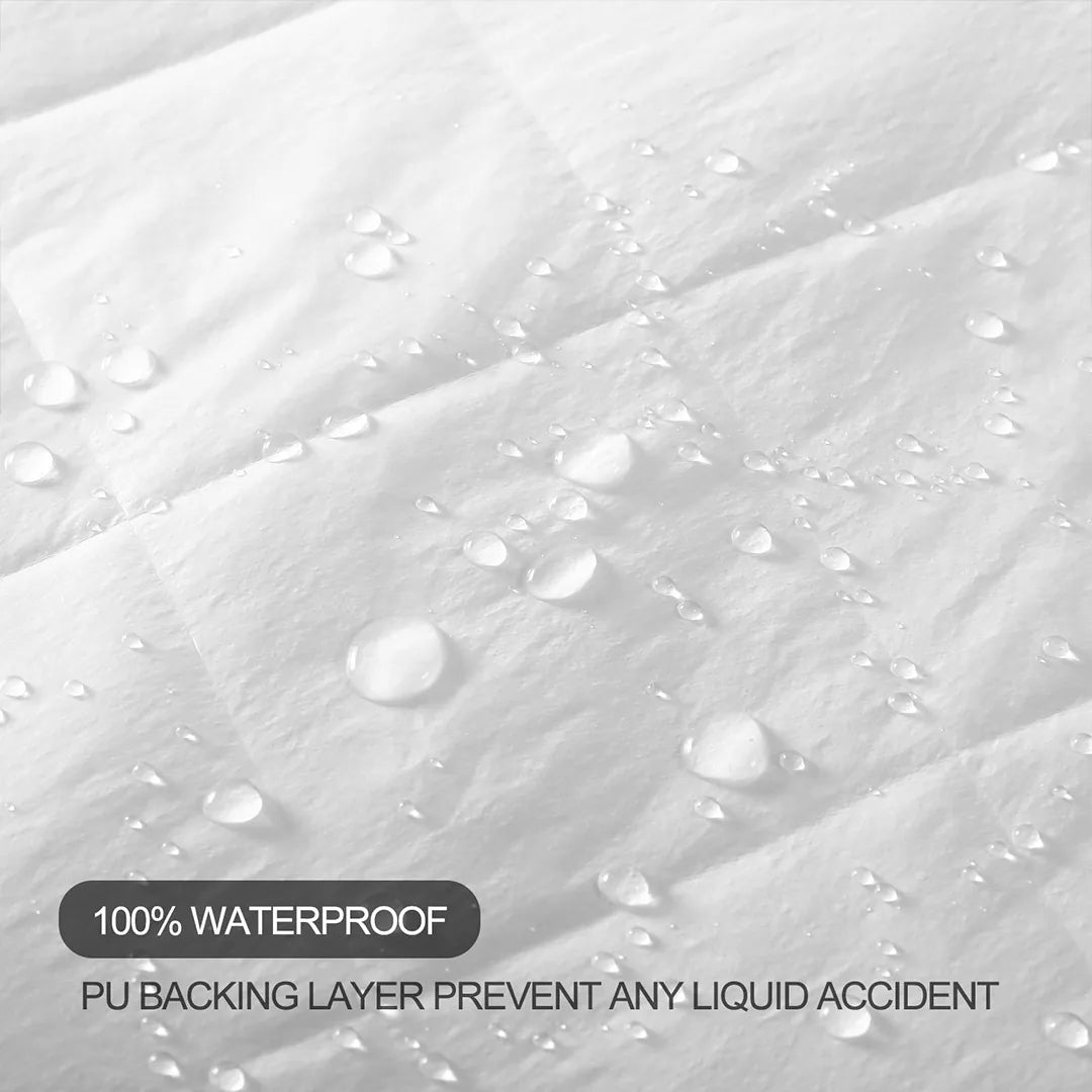 Soft Cotton Quilted 100% Waterproof Mattress Topper With Elastic Corners-King Size