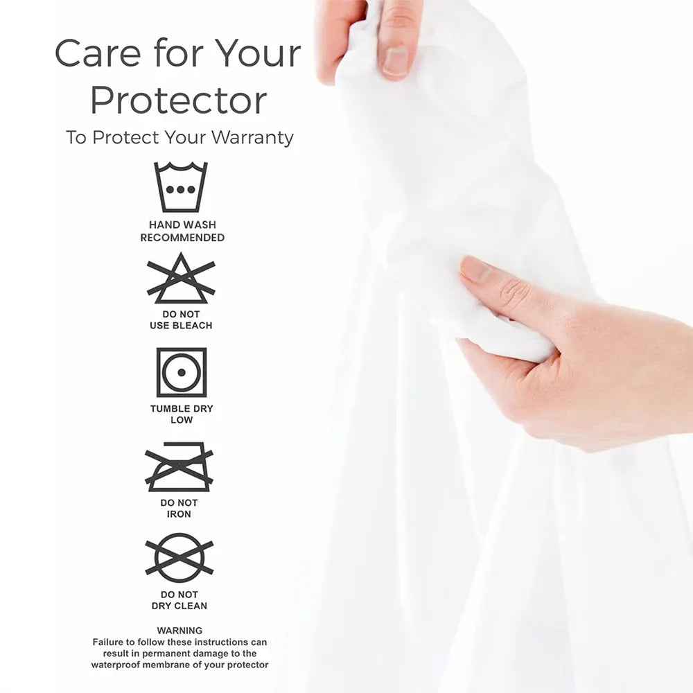 Soft Cotton Quilted 100% Waterproof Mattress Topper With Elastic Corners-King Size