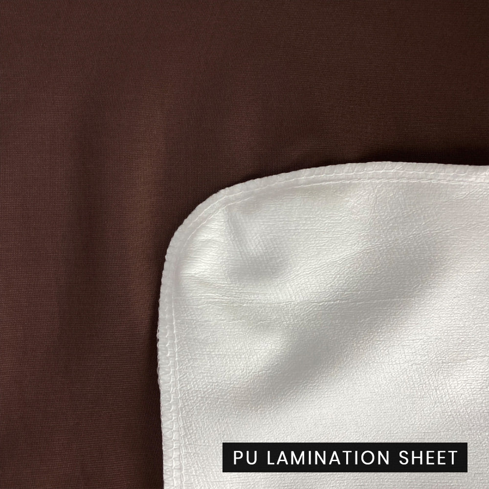 Poly Cotton Fitted Style Waterproof Mattress Protector-Brown Color
