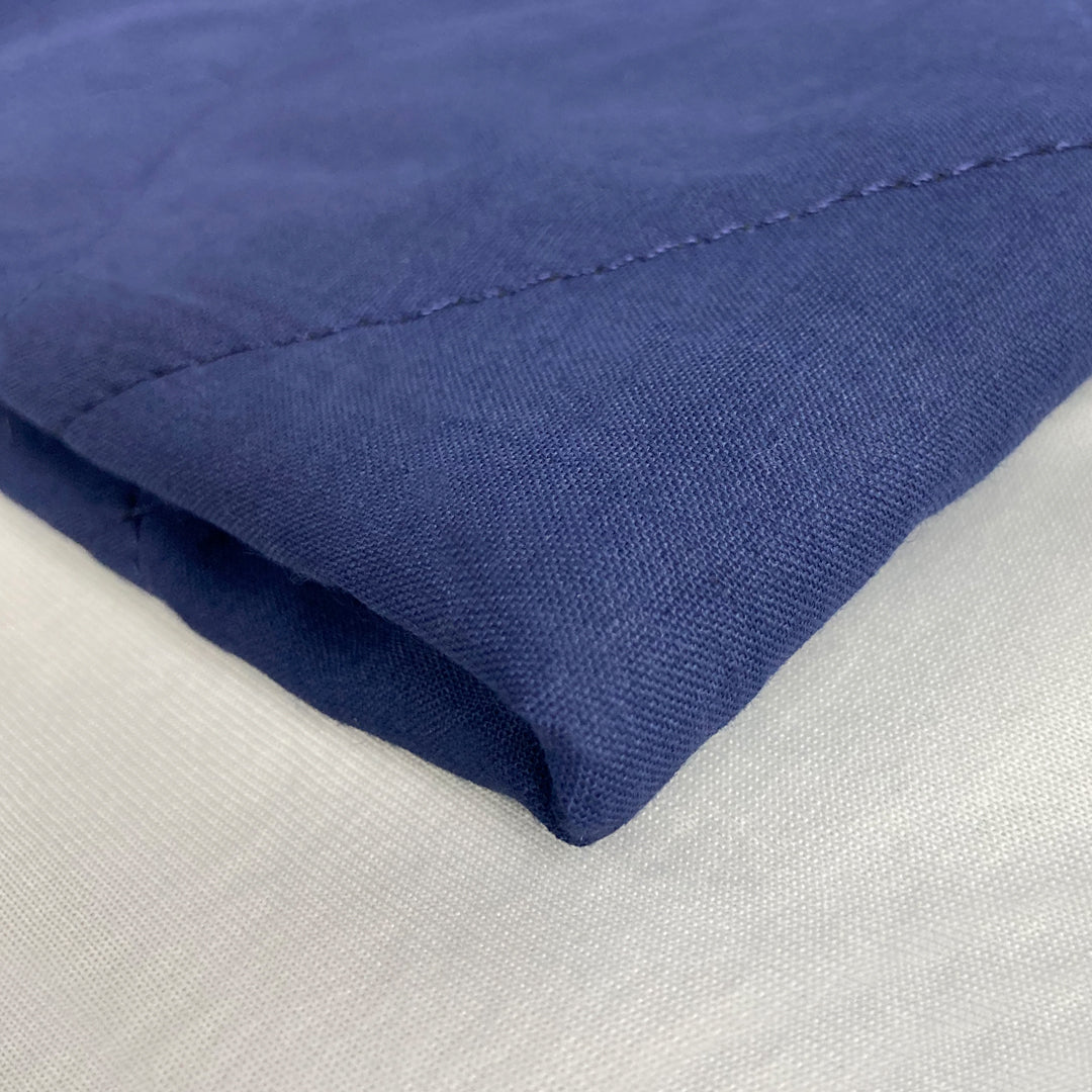Soft Cotton Quilted 100% Waterproof Fitted Mattress Protector In Blue Color