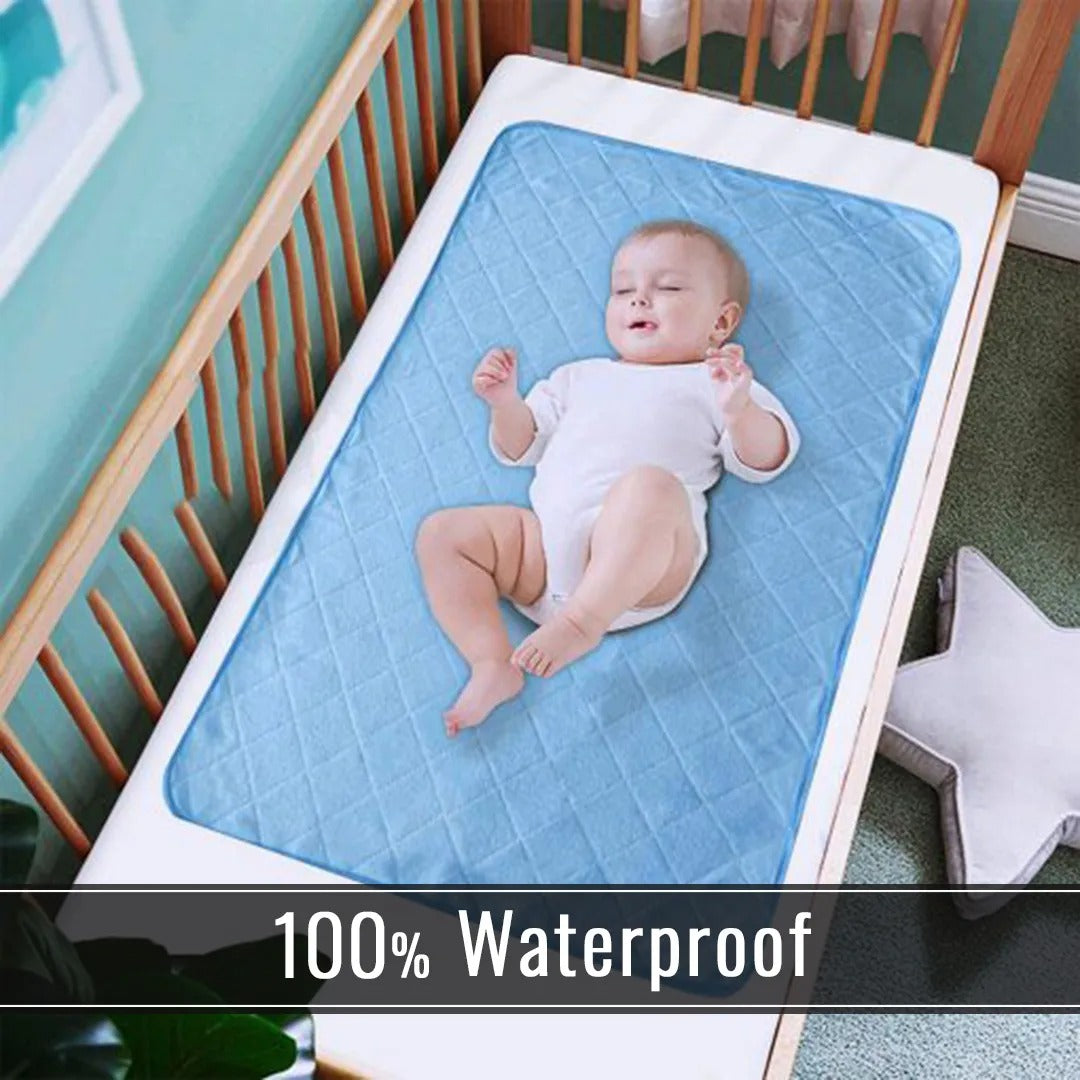 100% Waterproof Ultra Soft Export Quality Kids Under Pad In Sky Blue Color