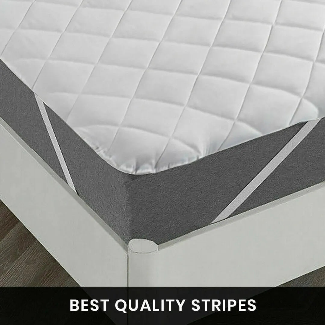 Soft Cotton Quilted 100% Waterproof Mattress Topper With Elastic Corners-King Size