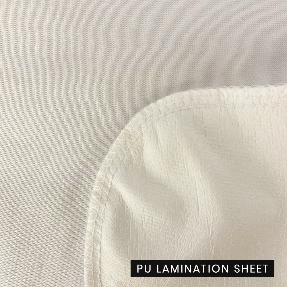 Poly Cotton Fitted Style Waterproof Mattress Protector White Color
