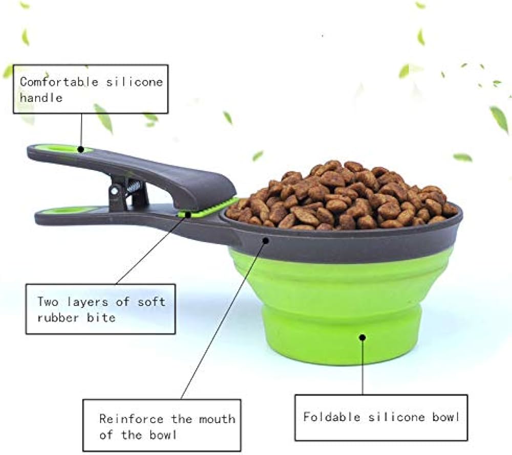 Silicon Foldable Measuring Scoop & Clip
