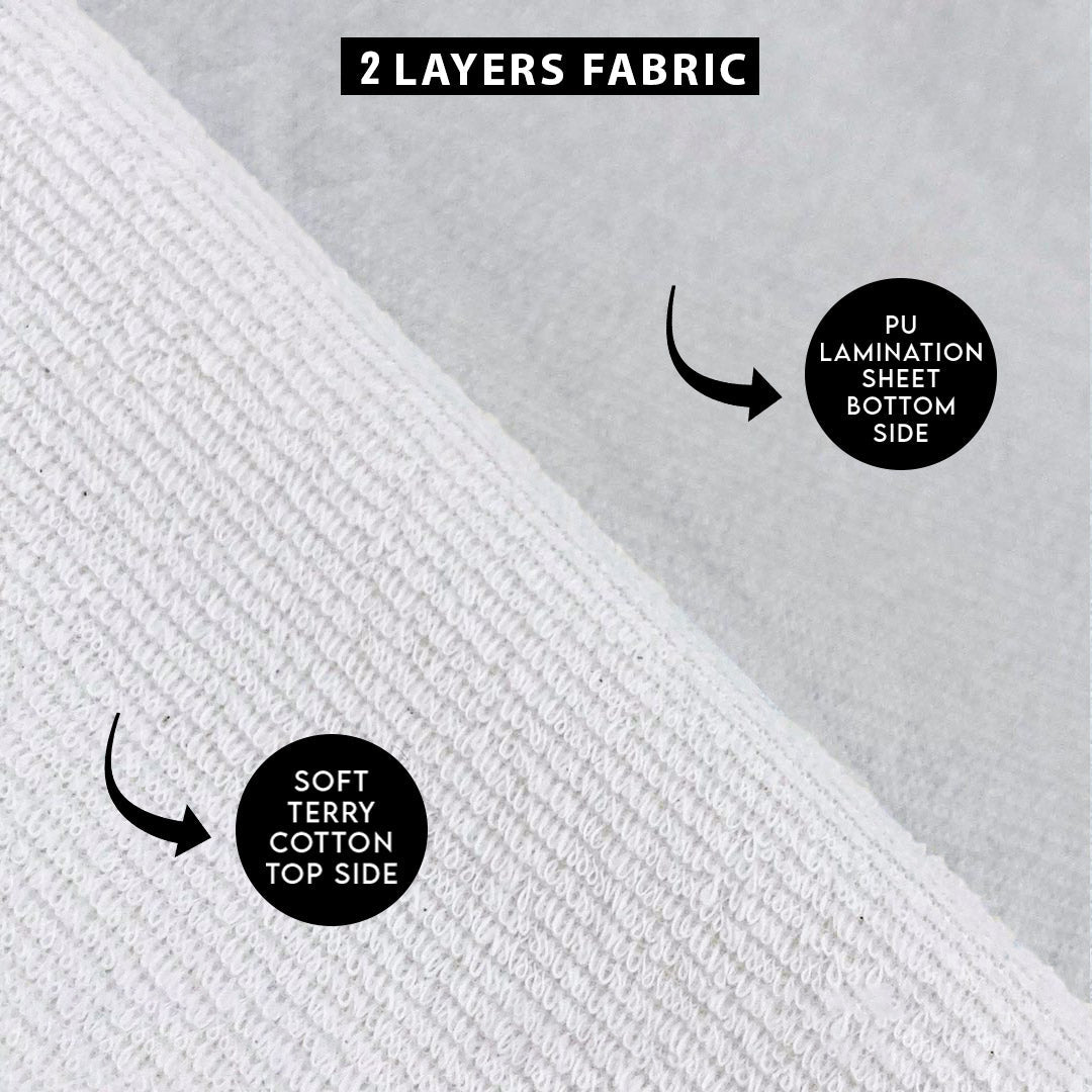 Pair Of Terry Cotton Waterproof Pillow Covers-5 Colors