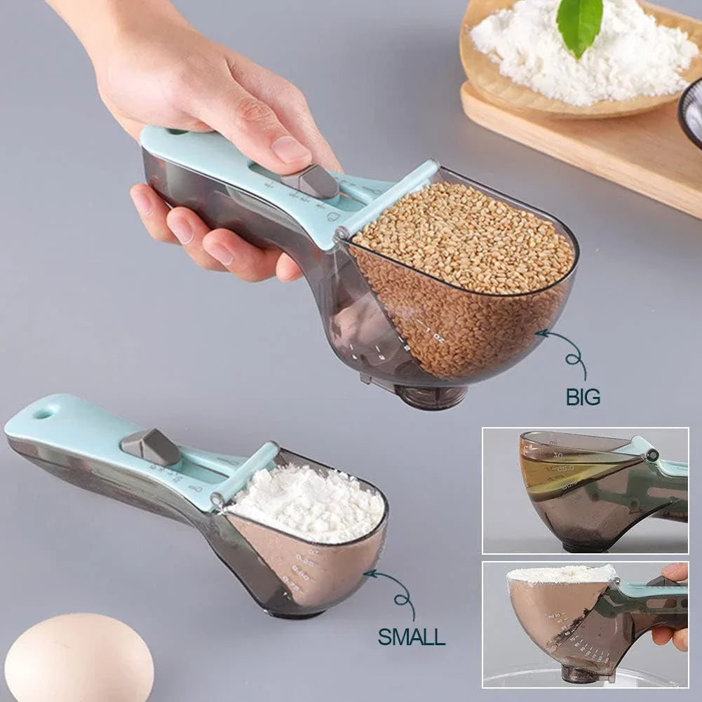 2 Pcs Kitchen Adjustable Measuring Spoon