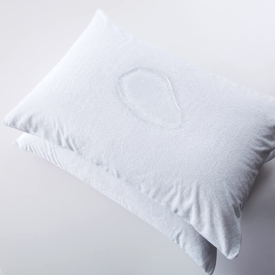 Pair Of Terry Cotton Waterproof Pillow Covers-5 Colors