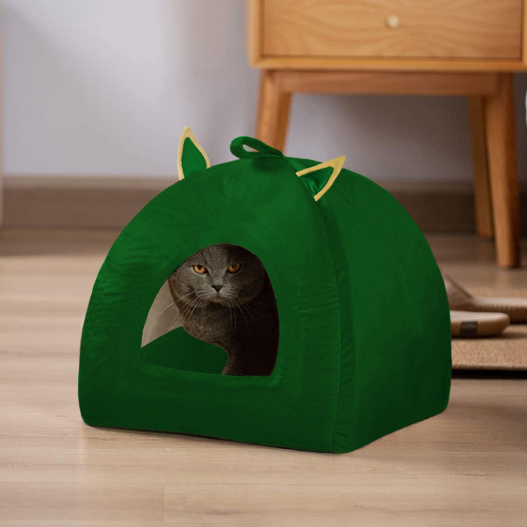 Soft Velvet Stuff Dome Shaped Portable House For Pets