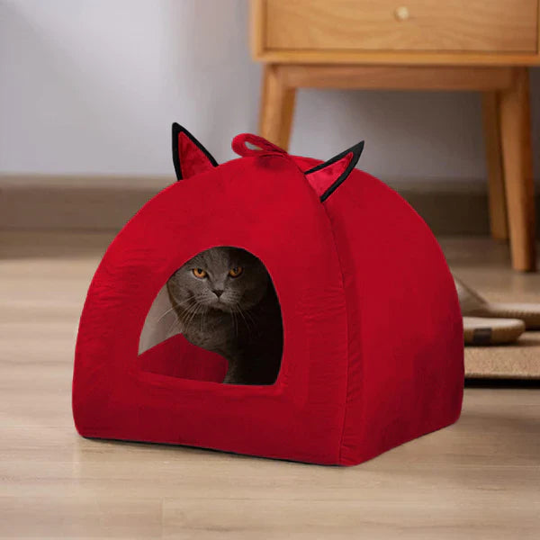 Soft Velvet Stuff Cat House