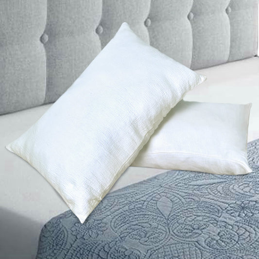 Pair Of Export Quality Embossed Cotton Pillow Covers
