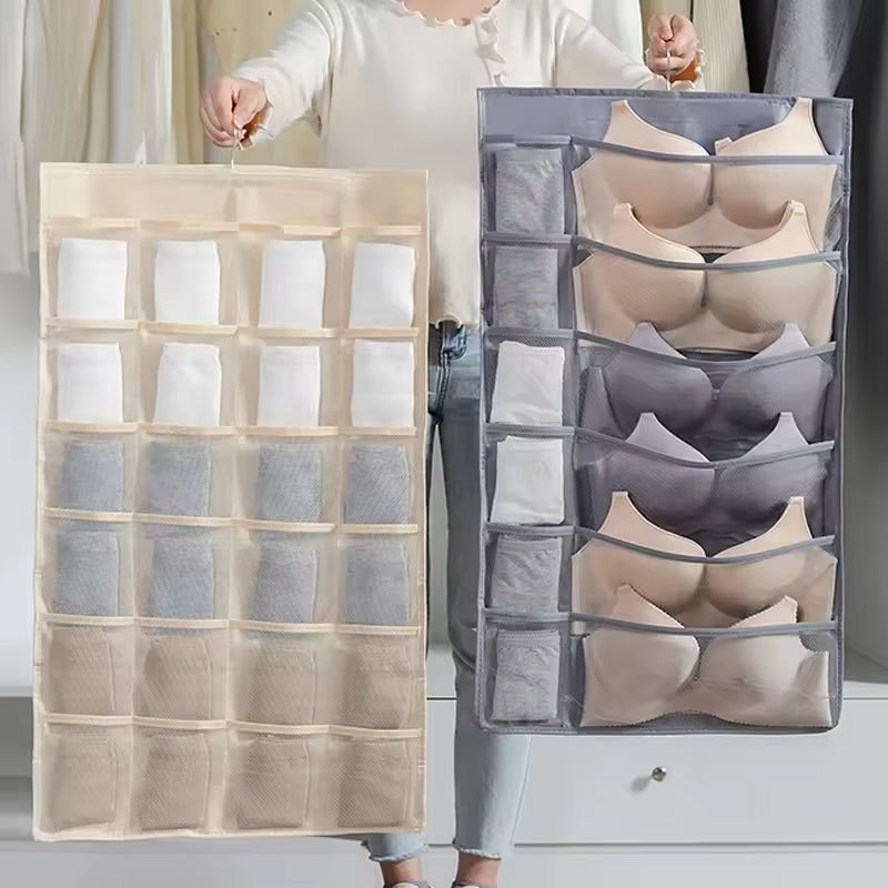 36 Pockets Dual Sided Multifunctional Under Garments Hanging Organizer