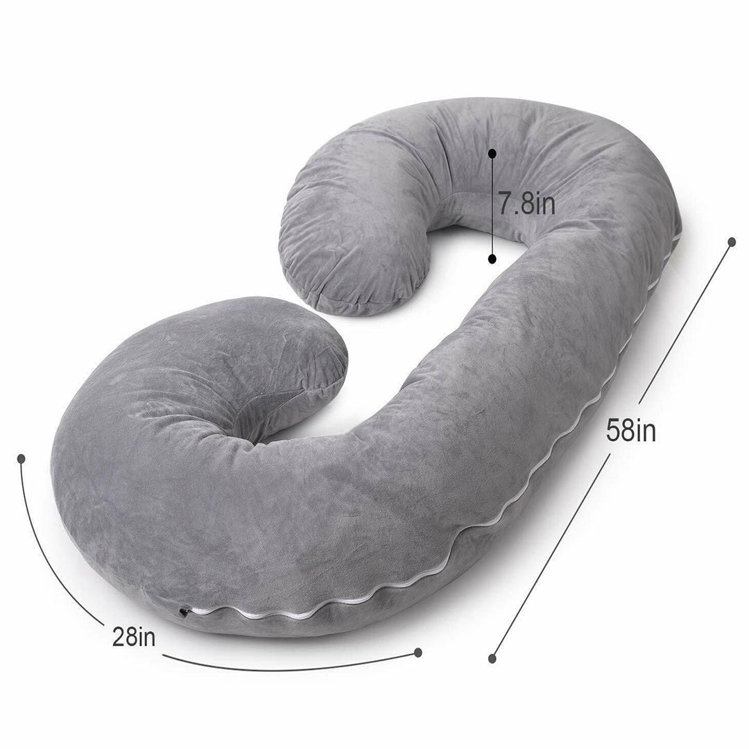 Pregnancy Support Pillow / C- Shape Maternity Pillow / Sleeping Support Pillow In Royal Blue Color