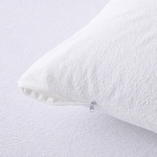 Pair Of Terry Cotton Waterproof Pillow Covers-5 Colors